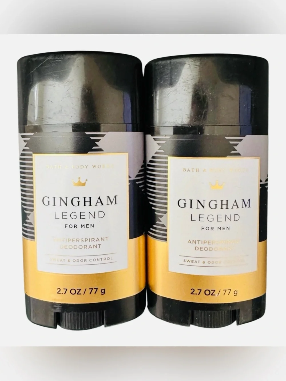 Two New Men’s Bath & Body Works Gingham Legend Antiperspirant Deodorants